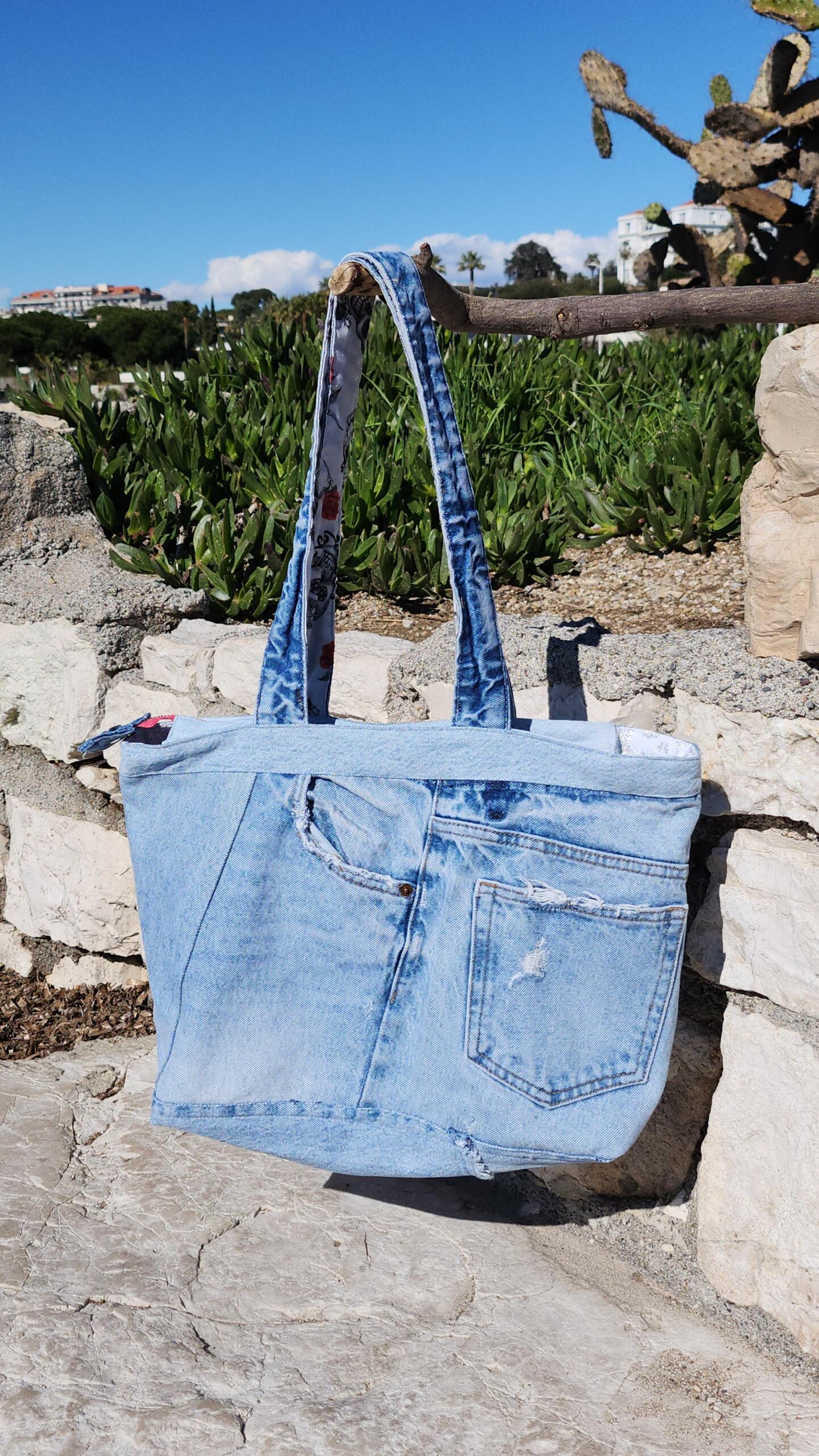 DENIM TOTE BAG - Image 5