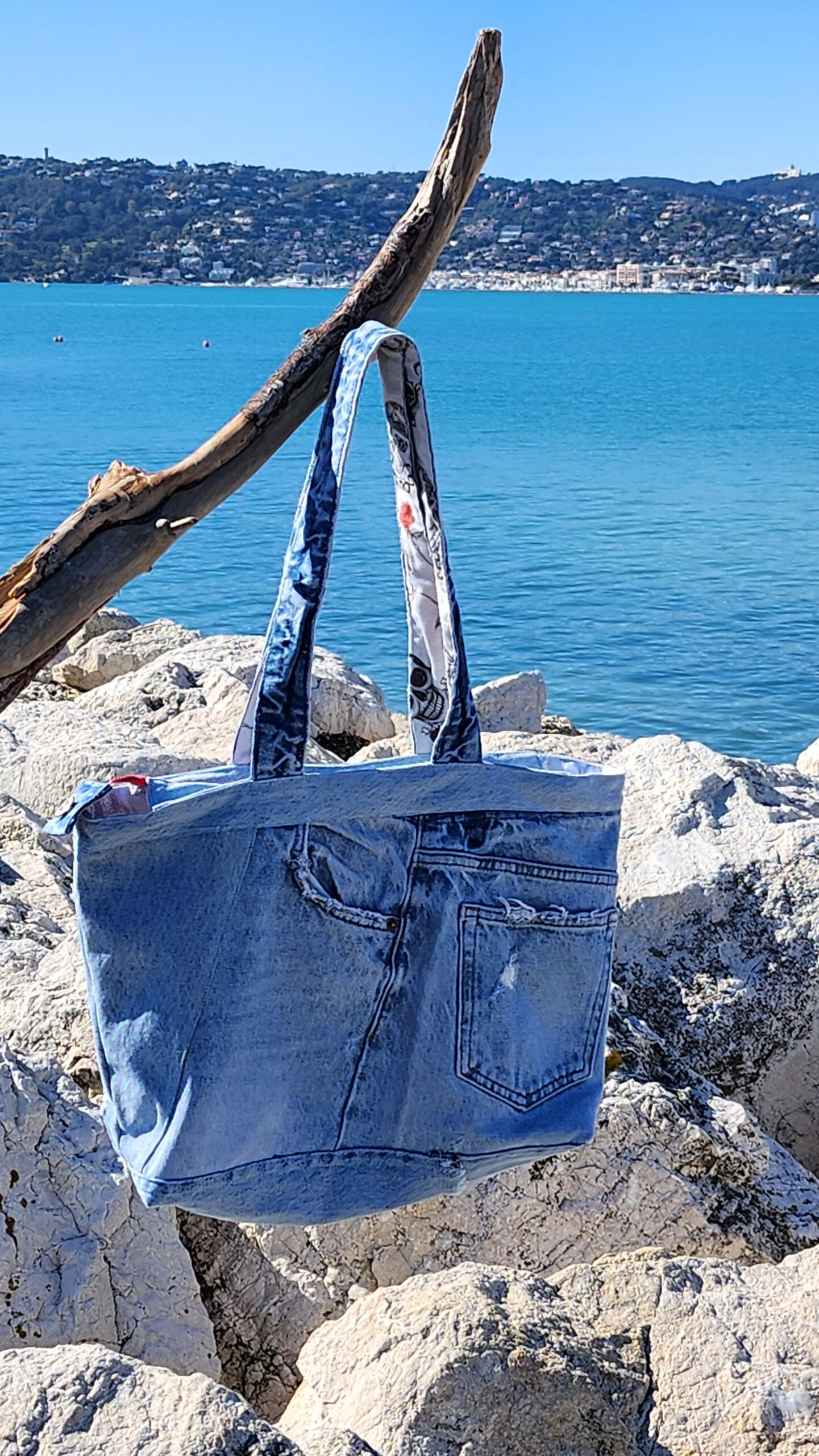 DENIM TOTE BAG - Image 6